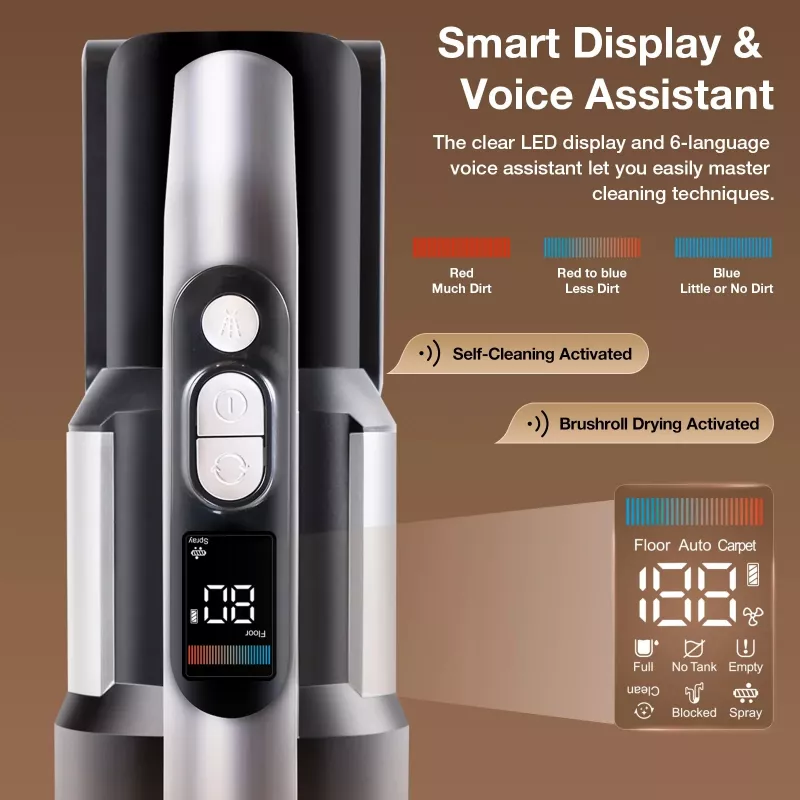 JIMMY PW11 Plus Cordless Wet & Dry Vacuum Cleaner and Washer, 400W, 21.6V, 40-75 min Runtime, Black/Silver