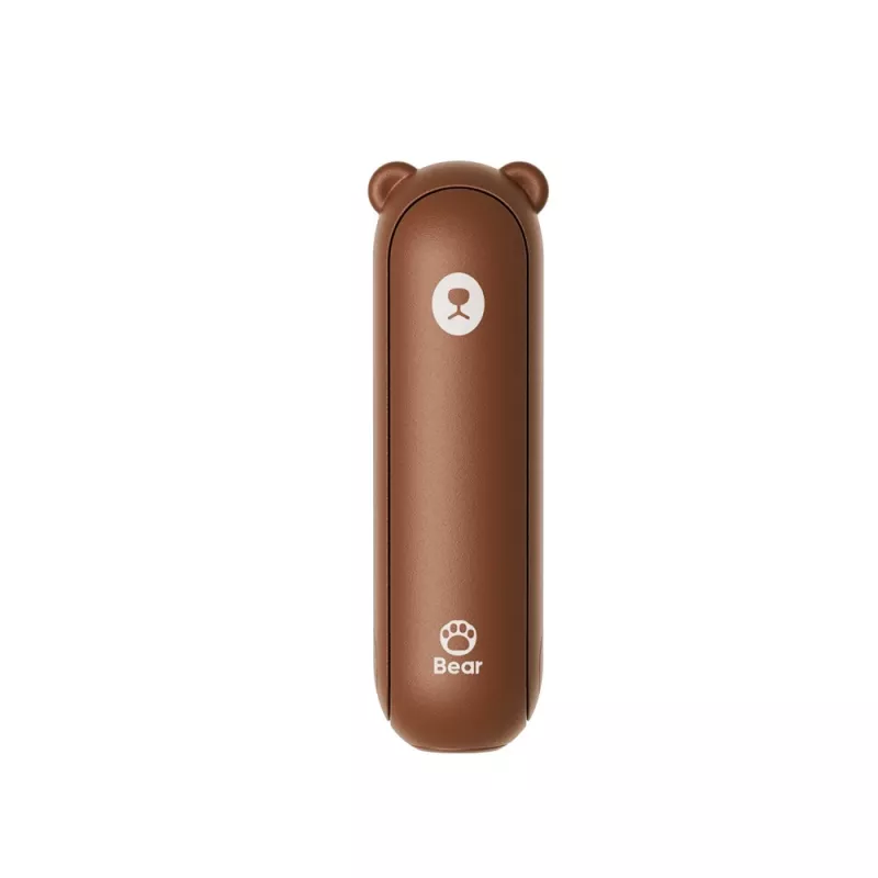 JISULIFE Handheld Fan 8 Brown - Portable Rechargeable Mini Fan with Power Bank Function