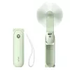 JISULIFE Handheld Fan 8 Plus 5000mAh USB-C Rechargeable Portable Fan with Power Bank and LED Display - Green