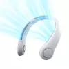 JISULIFE Neck Fan 3 Grey - Wearable Bladeless Fan with 4000mAh Battery, 5 Speeds, USB-C