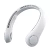 JISULIFE Neck Fan 3 Grey - Wearable Bladeless Fan with 4000mAh Battery, 5 Speeds, USB-C