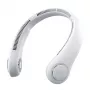 JISULIFE Neck Fan 3 Grey - Wearable Bladeless Fan with 4000mAh Battery, 5 Speeds, USB-C