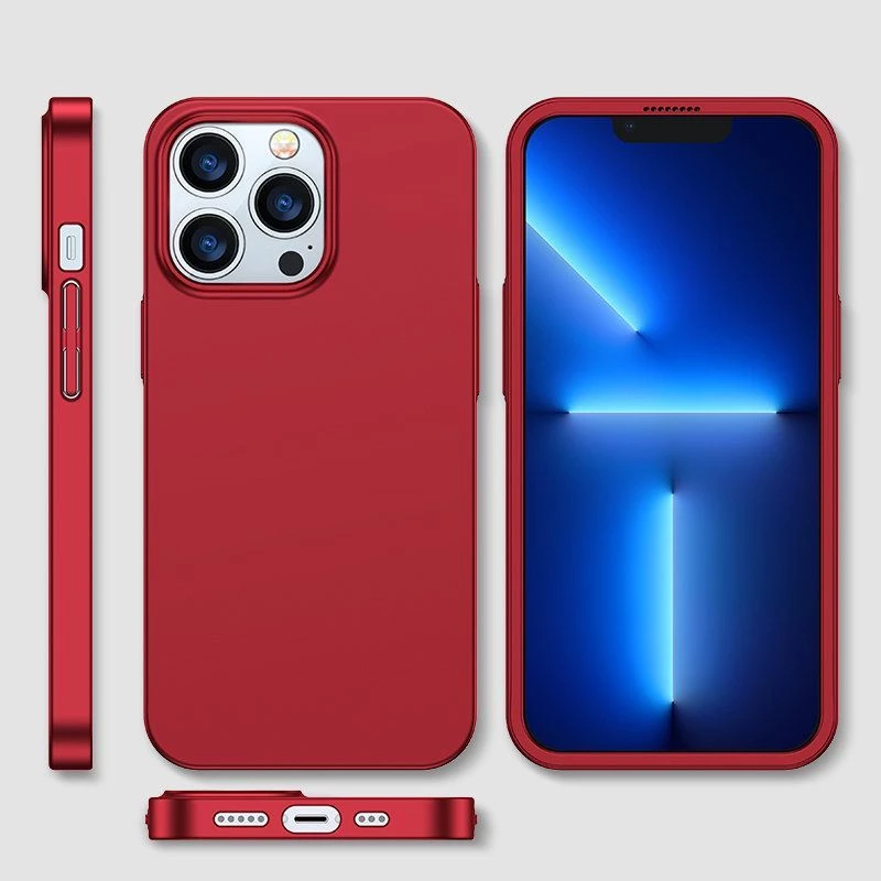 Joyroom 360 Full Case Front and Back Cover for iPhone 13 Pro Max + Tempered Glass Screen Protector Red (JR-BP928 Red)