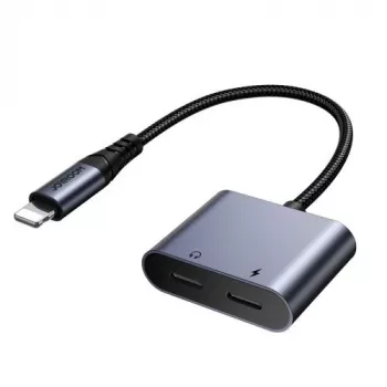 Joyroom Adapter DAC 2-in-1 Lightning to Lightning/Lightning, 60W, 0.12m, Black (JR-SY-L02)