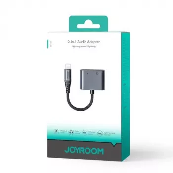 Joyroom Adapter DAC 2-in-1 Lightning to Lightning/Lightning, 60W, 0.12m, Black (JR-SY-L02)