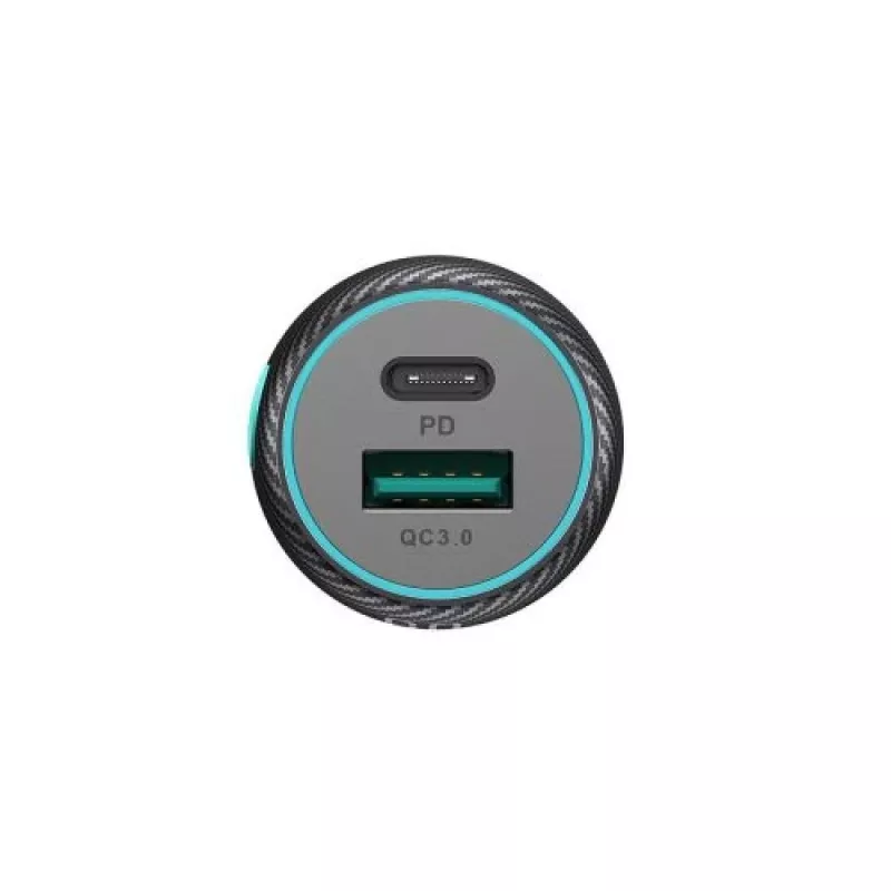 Joyroom Car Charger U+C, QC 3.0, PD, 60W, RGB, Black (JR-CCN01)