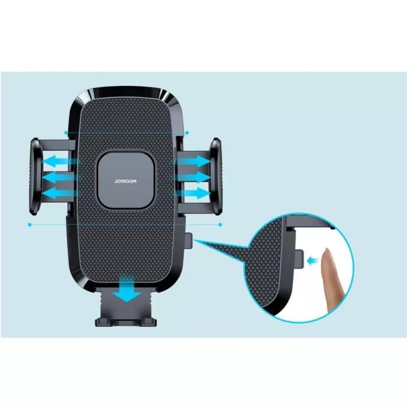 Joyroom Car Phone Holder with Flexible Arm for Dashboard Window Black