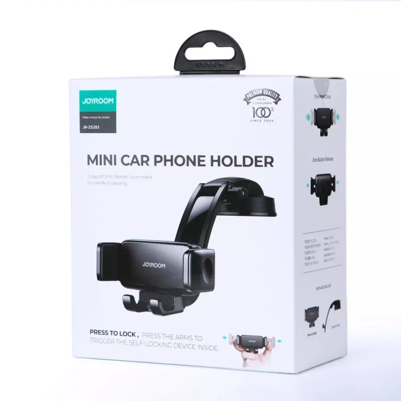 Joyroom Dashboard Car Phone Holder Mount - Universal Suction Cup Stand for 4.7-7.2 inch Smartphones