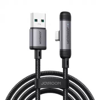 Joyroom EnjoyX Series USB-A to USB-C 90 Degree Cable A56, 3A, 480 Mbps, 1.2m, Black (S-A56)