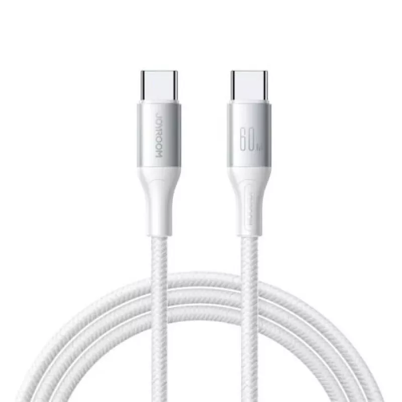 JOYROOM Flash Series USB-C to USB-C Cable A28, 60W, 480 Mbps, 2m, White (S-A28-CCW2)