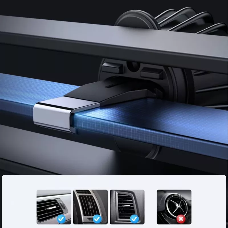 Joyroom Joyroom Magnetic Car Holder Wireless Charger 15W for Air Vent Black (JR-ZS240 Pro)