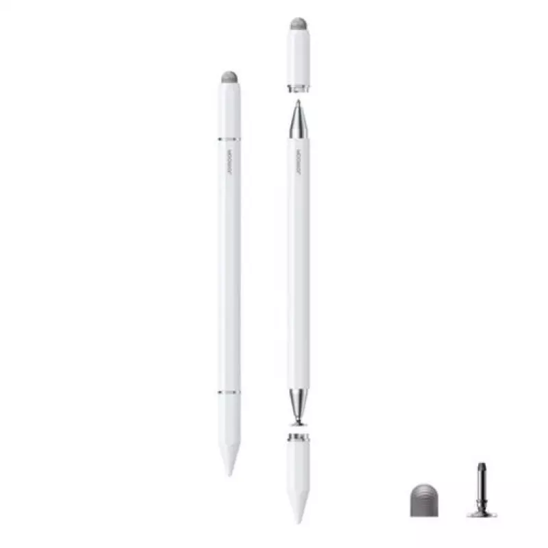 JOYROOM JR-BP561 3-in-1 Passive Magnetic Capacitive Stylus Pen with Ballpoint, White
