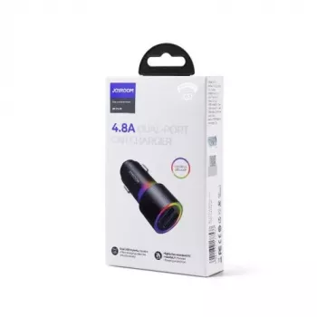 JOYROOM JR-CL10 Car Charger 2x USB 24W LED Backlight Black