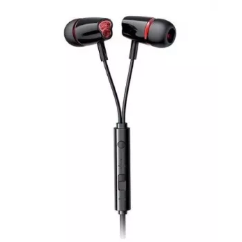 JOYROOM JR-EL114 Wired In-Ear Headphones with Microphone and Remote, 3.5mm Jack, Tangle-Free Flat Cable, Black