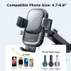 Joyroom JR-OK6 Car Phone Holder Mount - Dashboard & Windshield Suction Cup - Universal for 4.7-7.2 inch Smartphones - 360° Rotation - Black