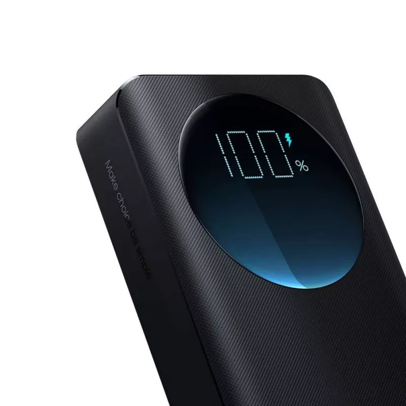 Joyroom JR-PBF02 Power Bank 20000mAh 30W PD QC Black with USB-A to USB-C Cable 0.25m