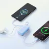 Joyroom JR-PR2L 10000mAh 35W Power Bank with Digital Display, Built-in Retractable USB-C and Lightning Cables (0.7m), Blue
