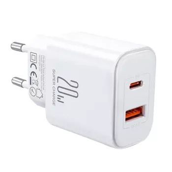 JOYROOM JR-TCF05 Flash 20W USB-C PD Charger with USB-C to Lightning Cable 1m White