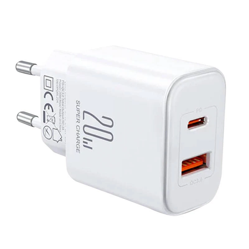 JOYROOM JR-TCF05 Flash 20W USB-C PD Charger with USB-C to Lightning Cable 1m White