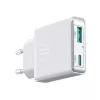 JOYROOM JR-TCF14-WHT 20W PD 3.0 & QC 3.0 Dual-Port USB Wall Charger - White