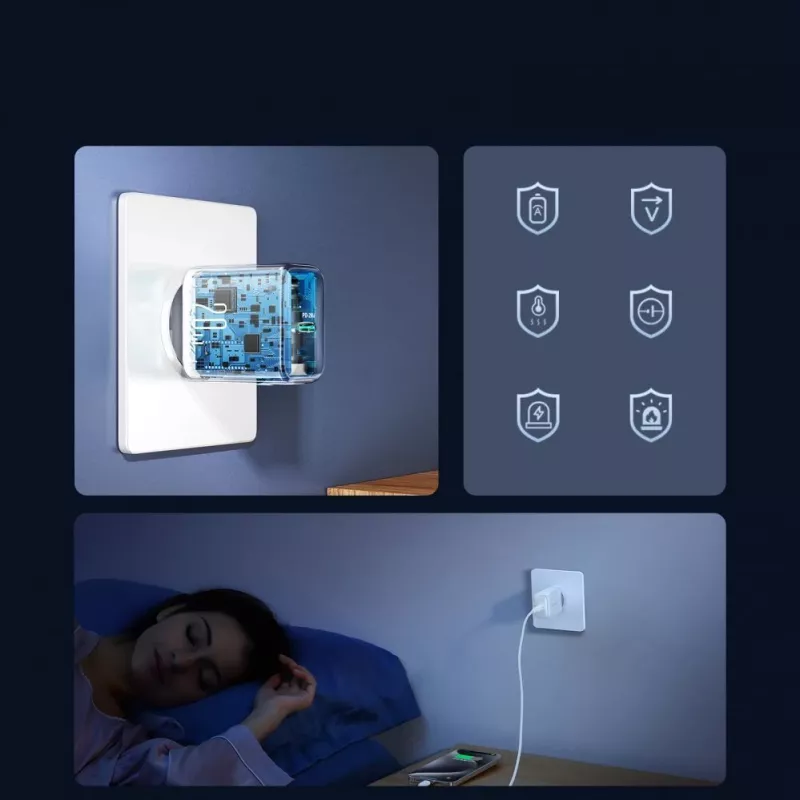 JOYROOM JR-TCF20 20W USB-C Wall Charger with USB-C to USB-C Cable (1m)