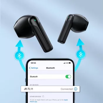 JOYROOM JR-TL11 True Wireless Earbuds with ENC, IPX4, Bluetooth 5.3, Touch Control, Black