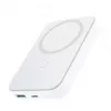Joyroom JR-W020 20W Mini Magnetic Wireless Power Bank 10000mAh White with USB to Type-C 0.25m Cable