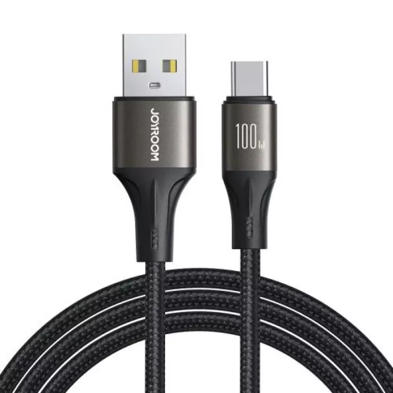 Joyroom Light-Speed Series USB-A to USB-C Cable, 100W, 1.2m, Black (S-A25)