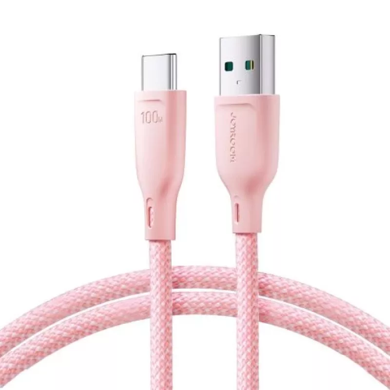 Joyroom Multi-Color Series USB-A to USB-C Fast Charging and Data Cable, 100W, 1m, Pink (S-A34)