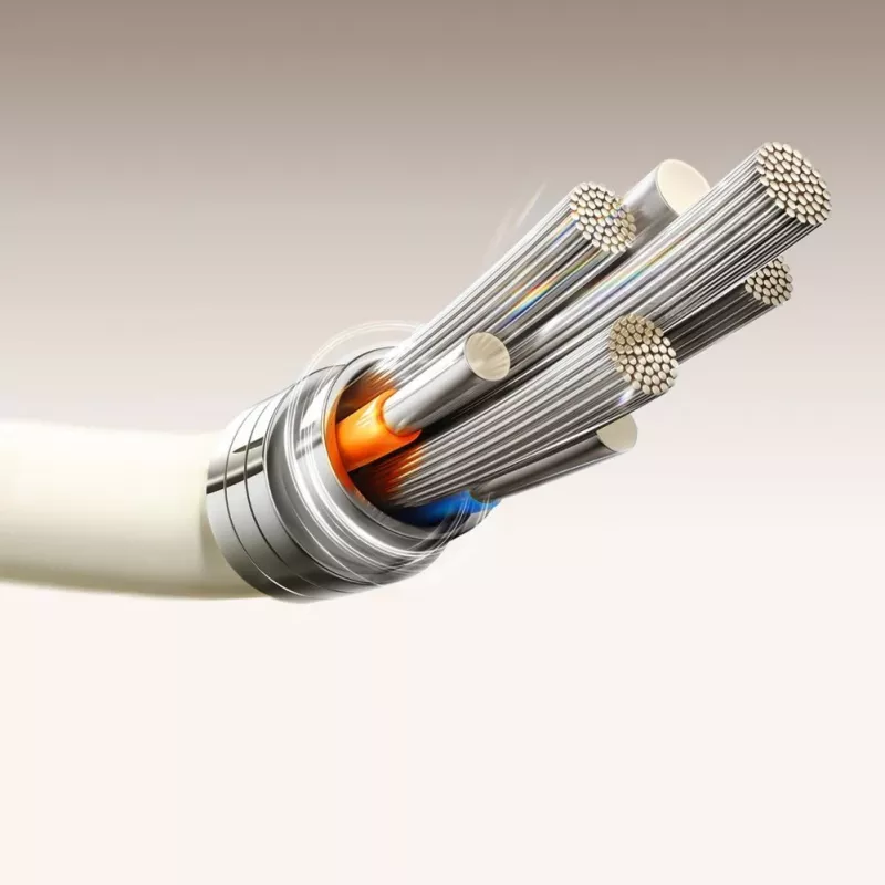 JOYROOM S-A53 USB-A to USB-C Cable with Fluorescent Tip 1.2m Beige