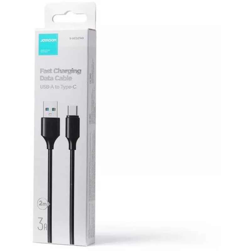 JOYROOM S-UC027A9 USB-A to USB-C Cable 2M Black 3A Fast Charging & Data Sync
