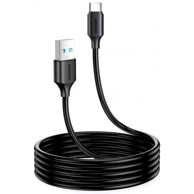 JOYROOM S-UC027A9 USB-A to USB-C Cable 2M Black 3A Fast Charging & Data Sync