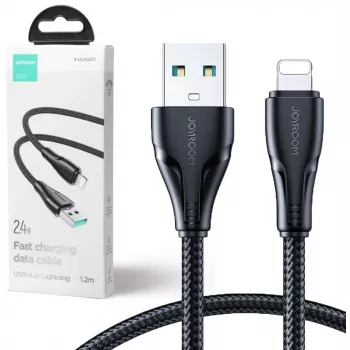 JOYROOM S-UL012A11 USB-A to Lightning Braided Cable 1.2m Black