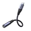 Joyroom SY-C01 USB-C to 3.5mm Audio Adapter with 60W PD Charging, 0.14m, Black