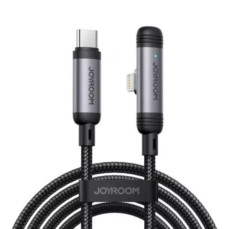 JOYROOM Type-C to Lightning EnjoyX Series 90° Cable A56, 30W, 480Mbps, 1.2m, Black (S-A56)