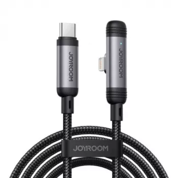 JOYROOM Type-C to Lightning EnjoyX Series 90° Cable A56, 30W, 480Mbps, 1.2m, Black (S-A56)