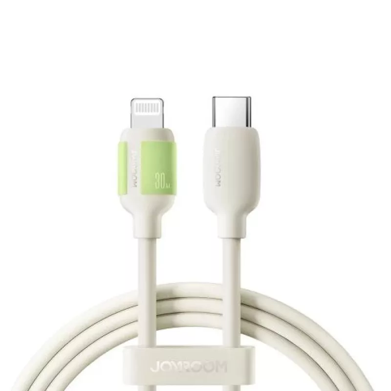 Joyroom Type-C to Lightning Fluorescent Series Cable A53, 30W, 2m, Beige (S-A53)