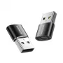 Joyroom USB 3.2 Gen 1 Adapter, USB-A Male to USB-C Female, 2-Pack, Black (S-H152-BLK)