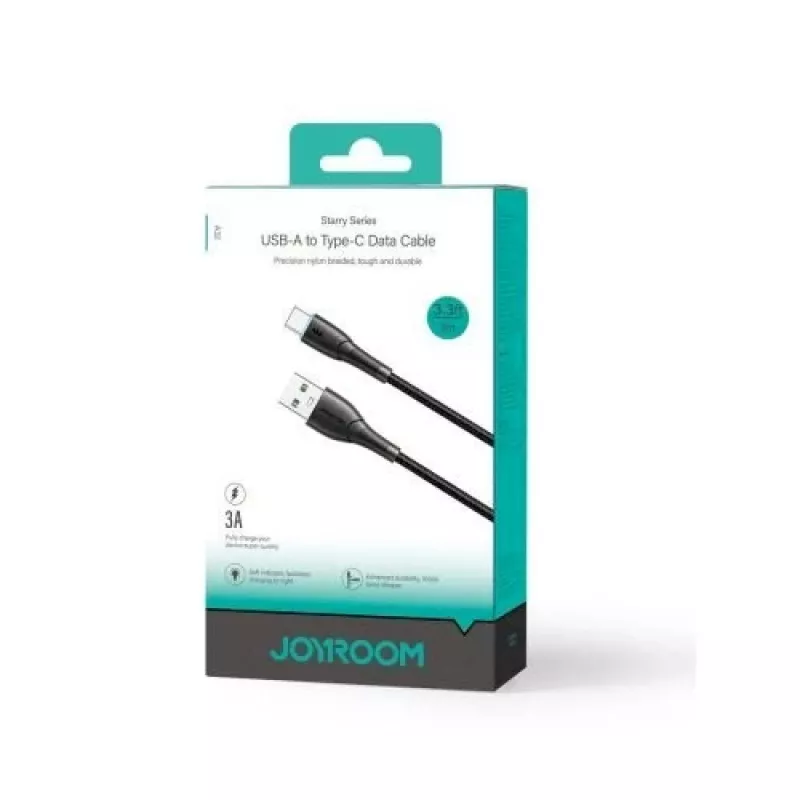 JOYROOM USB-A to USB-C Cable Starry Series, 480 Mbps, 3A, 1m, Black (SA32-AC3)