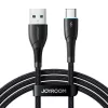 JOYROOM USB-A to USB-C Cable Starry Series, 480 Mbps, 3A, 1m, Black (SA32-AC3)