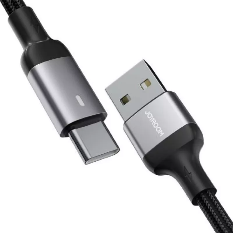 JOYROOM USB-A to USB-C Data Cable, 3A, 1.2m, Black (S-UC027A10)
