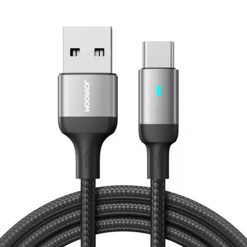 JOYROOM USB-A to USB-C Data Cable, 3A, 1.2m, Black (S-UC027A10)