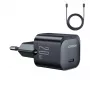 Joyroom USB-C 20W PD Mini Charger with USB-C to Lightning Cable - Black