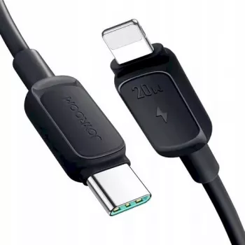 JOYROOM USB-C to Lightning Cable Multi-Color Series A14, 20W, 480 Mbps, 1.2 m, Black (S-CL020A111B)