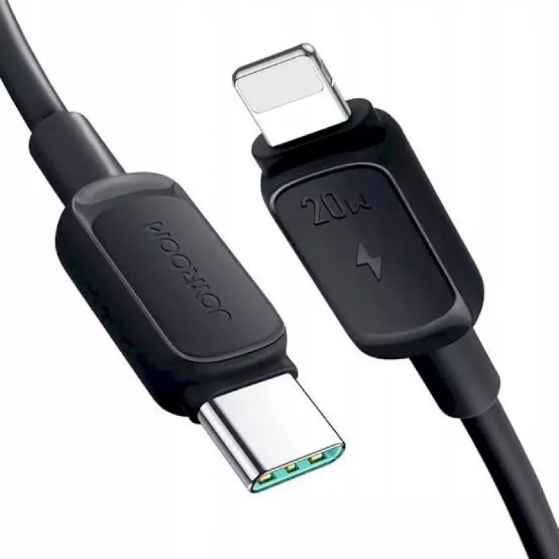 JOYROOM USB-C to Lightning Cable Multi-Color Series A14, 20W, 480 Mbps, 1.2 m, Black (S-CL020A111B)