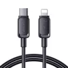 JOYROOM USB-C to Lightning Cable Multi-Color Series A14, 20W, 480 Mbps, 1.2 m, Black (S-CL020A111B)