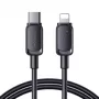 JOYROOM USB-C to Lightning Cable Multi-Color Series A14, 20W, 480 Mbps, 1.2 m, Black (S-CL020A111B)