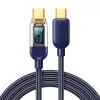 Joyroom USB-C to USB-C Data Cable 100W, 1.2m with Digital Display Blue (S-CC100A4)