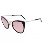 JPLUS Woman JP3038-01 Sunglasses - Black Acetate Frame, Grey Polycarbonate Lens, UV400 Protection, 51/25/145 mm