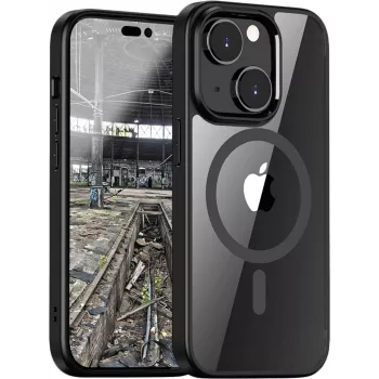 JT Berlin BackCase Pankow Hybrid MagSafe Case for Apple iPhone 14 - Black/Transparent 10924